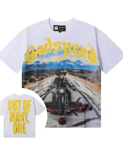 Godspeed Long Lonely Road Tee White
