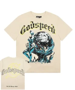 Godspeed Chrome Seduction Embroidered Tee Beige