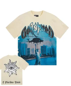 Godspeed JFK to MIA Tee Beige