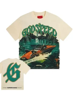 Godspeed Miami Boat Tee Beige