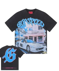 Godspeed Miami Rarri Tee Washed Black