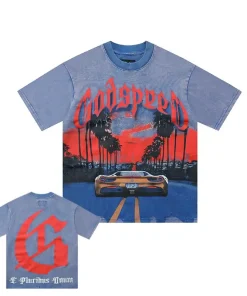Godspeed Sunset Blvd Tee Washed Blue