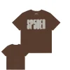 Sp5der FOCUSED LOGO Brown Tee