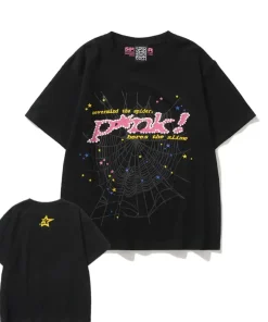 Sp5der OG P*NK Black Tee