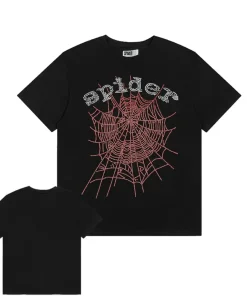 Sp5der RHINESTONE OG WEB Black Tee