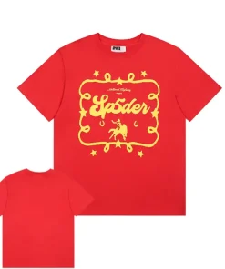 Sp5der RODEO POSTER Red Tee