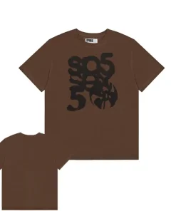 Sp5der SP5 SEX Brown Tee