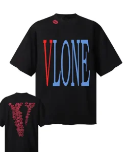 Vlone RED LIPSTICK OG Black Tee