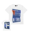 Vlone Blue Print White Tee