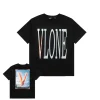 Vlone City V-shaped Flame Black Tee