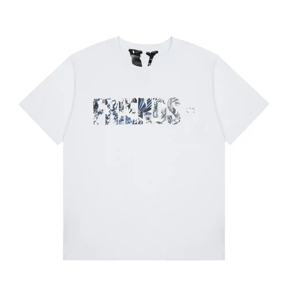Vlone Friends - Blue and White Porcelain Big V Logo Tee (4)