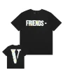 Vlone Friends - Chrysanthemum Big V Logo Black Tee