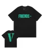 Vlone Friends - Green Big V Logo Black Tee