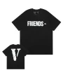 Vlone Friends - Grey Big V Logo Black Tee