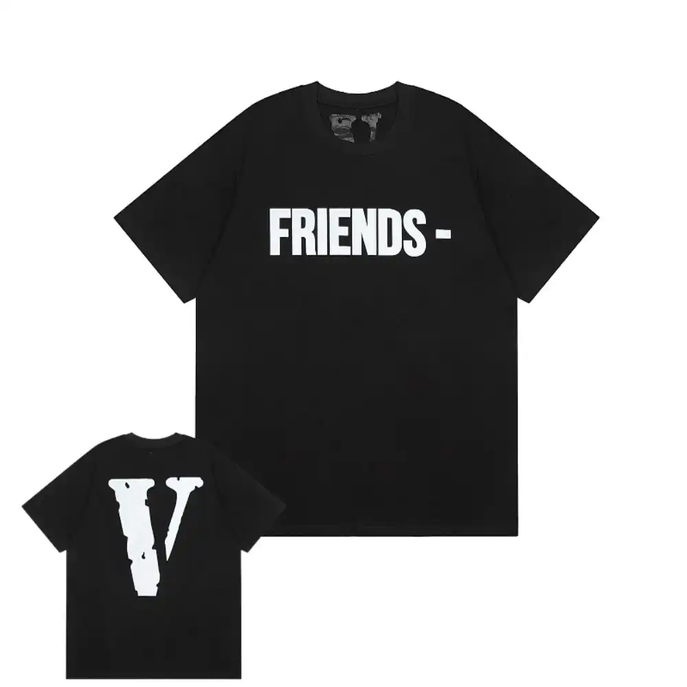 Vlone Friends Grey Big V Logo Tee (4)