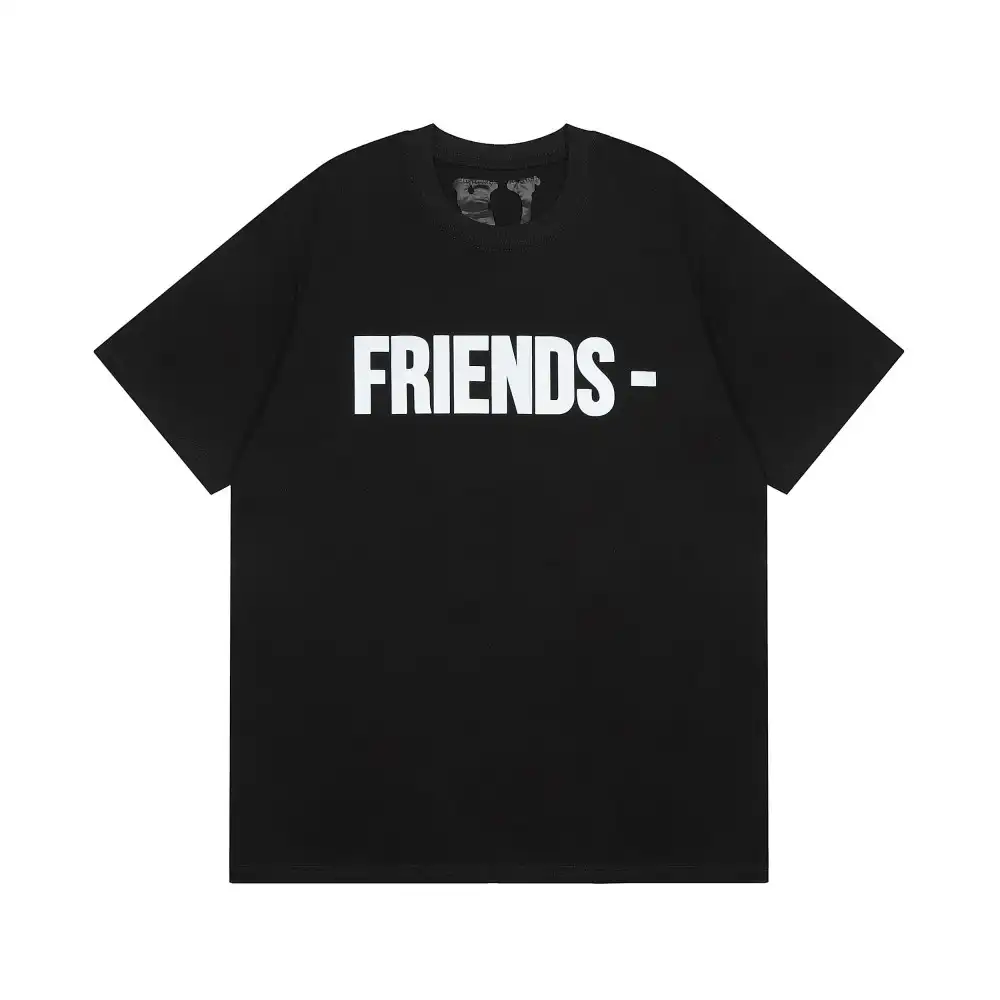 Vlone Friends Grey Big V Logo Tee (2)
