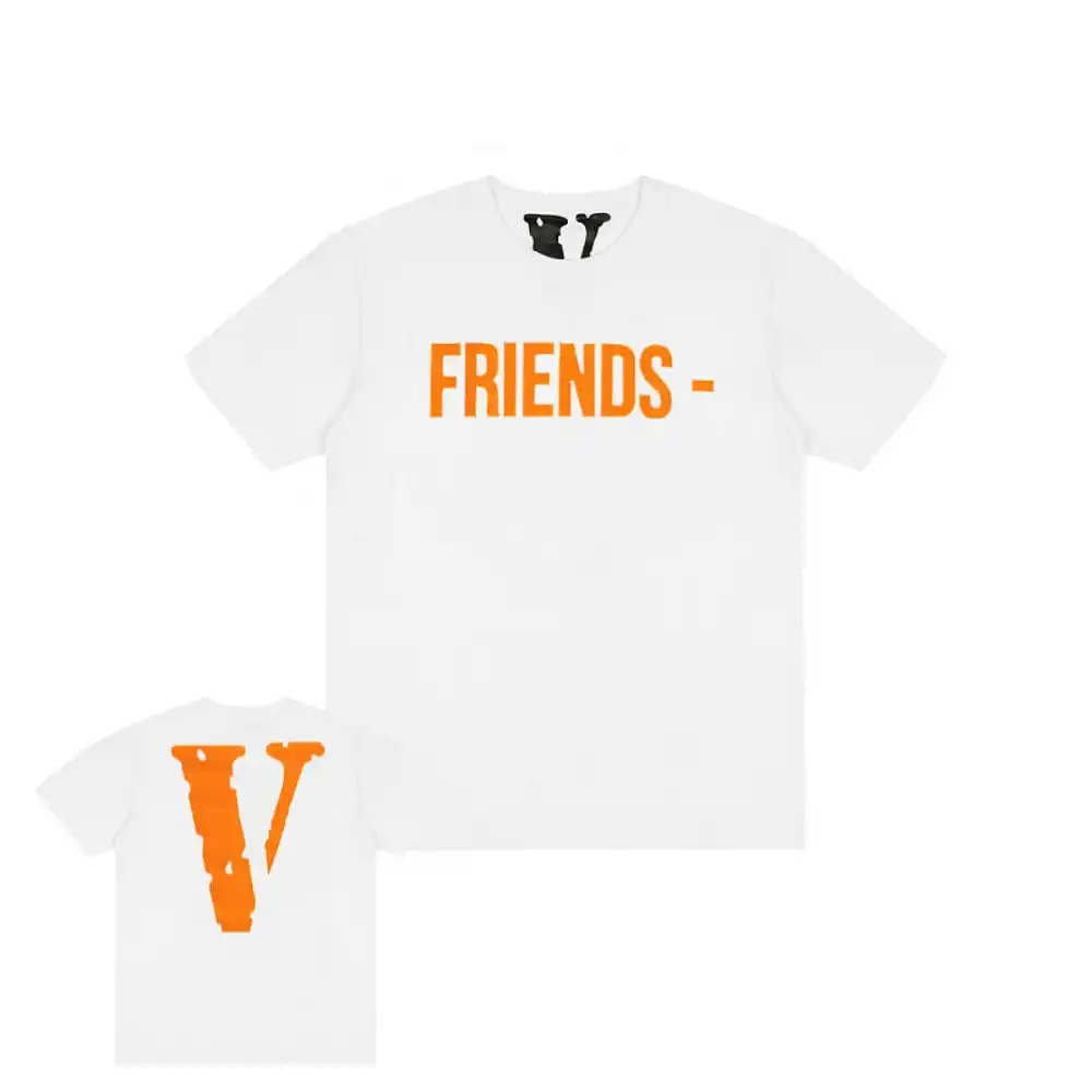 Vlone Friends Orange Big V Logo Tee (3)