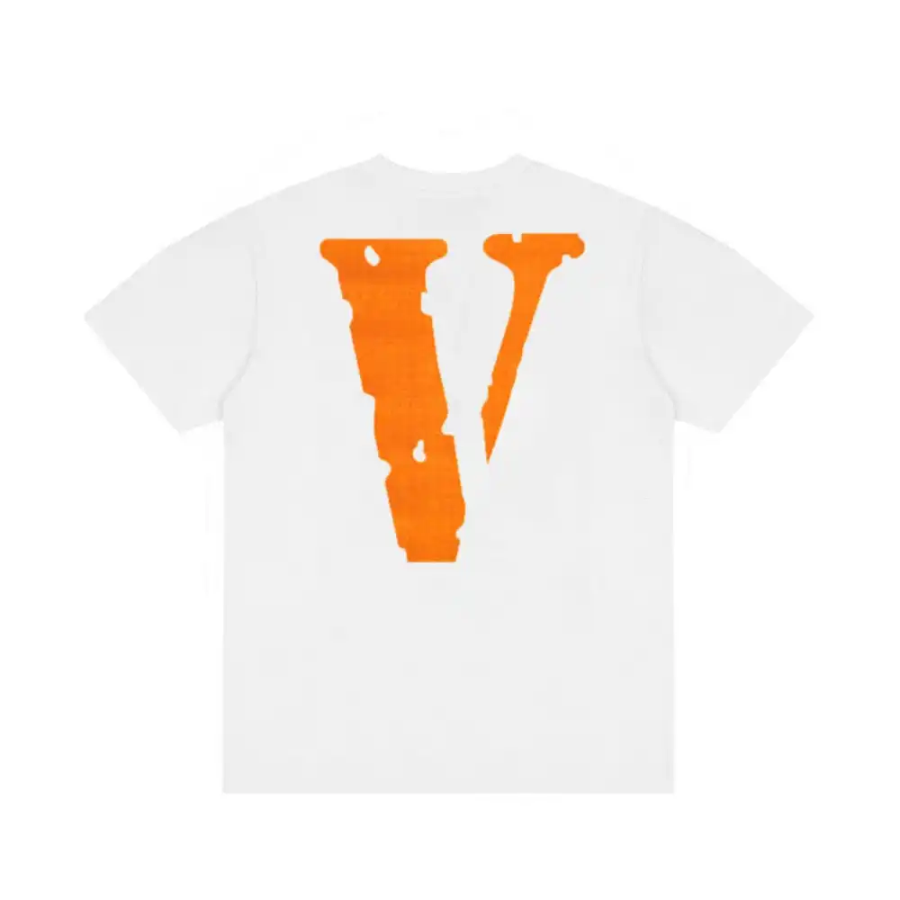 Vlone Friends Orange Big V Logo Tee (5)