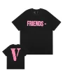 Vlone Friends - Pink Big V Logo Black Tee