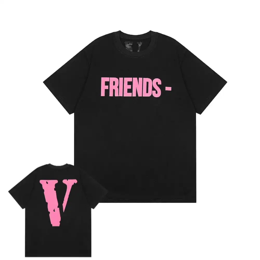 Vlone Friends Pink Big V Logo Tee (6)