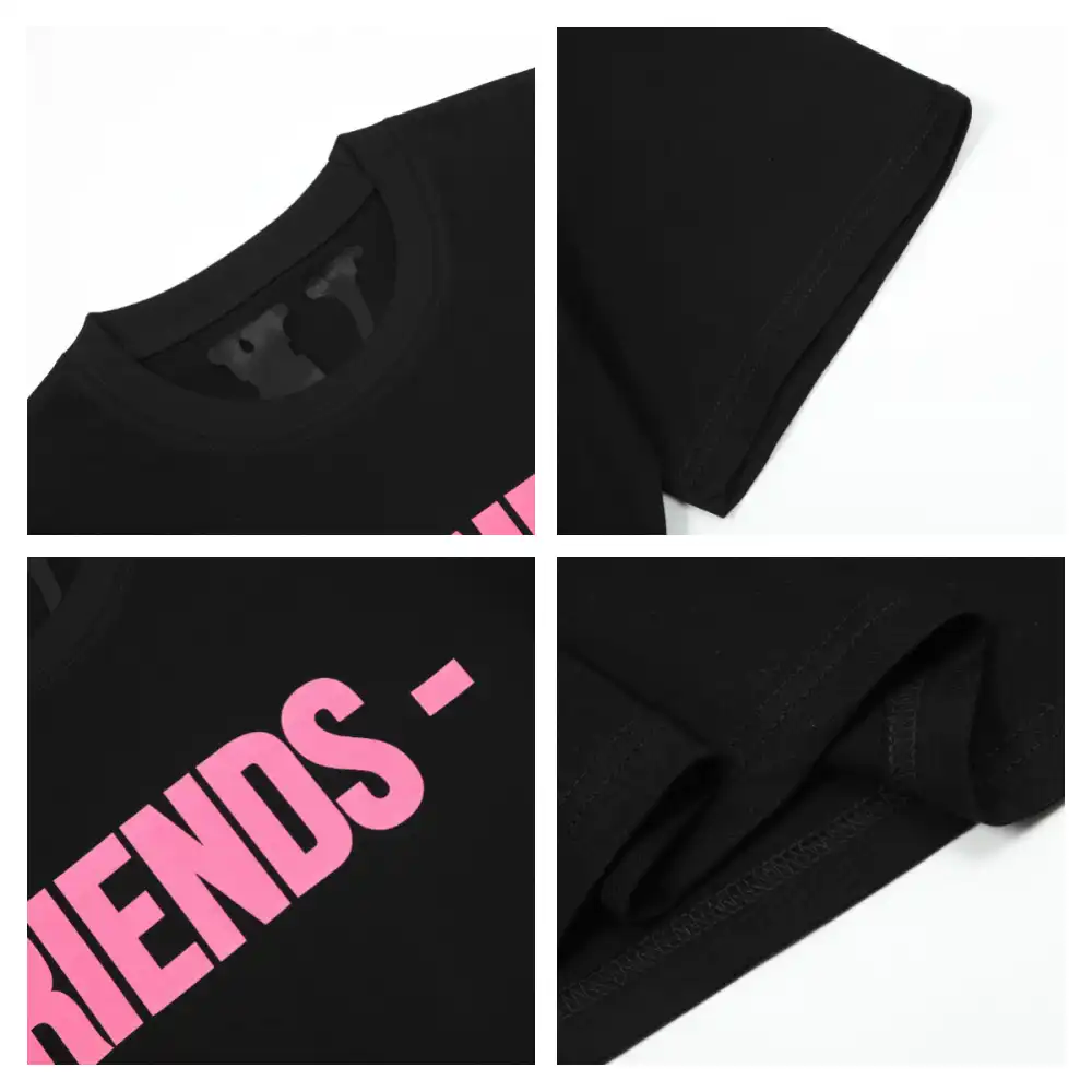 Vlone Friends Pink Big V Logo Tee (7)
