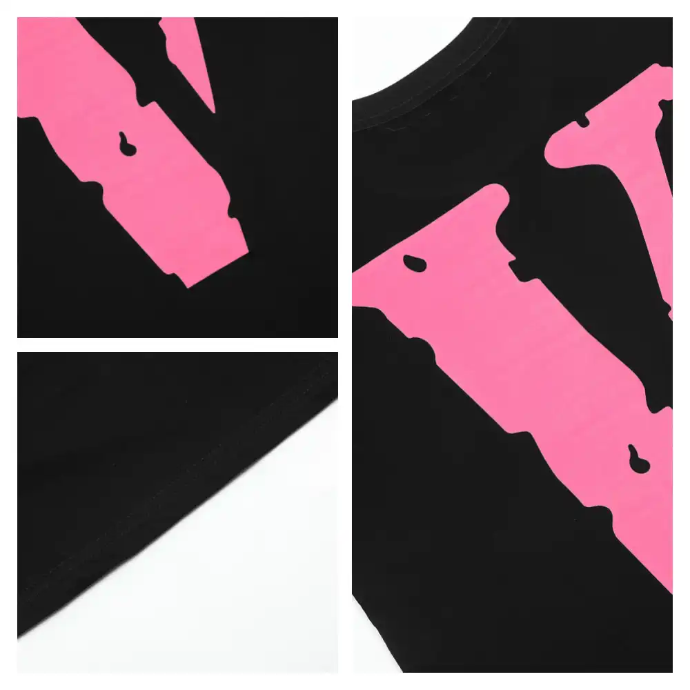 Vlone Friends Pink Big V Logo Tee (8)