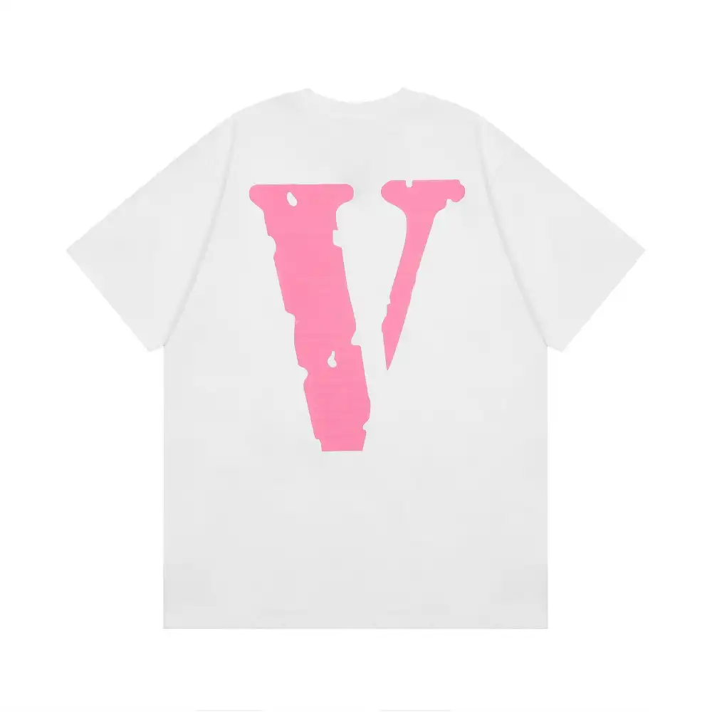 Vlone Friends Pink Big V Logo Tee (2)