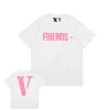Vlone Friends - Pink Big V Logo White Tee