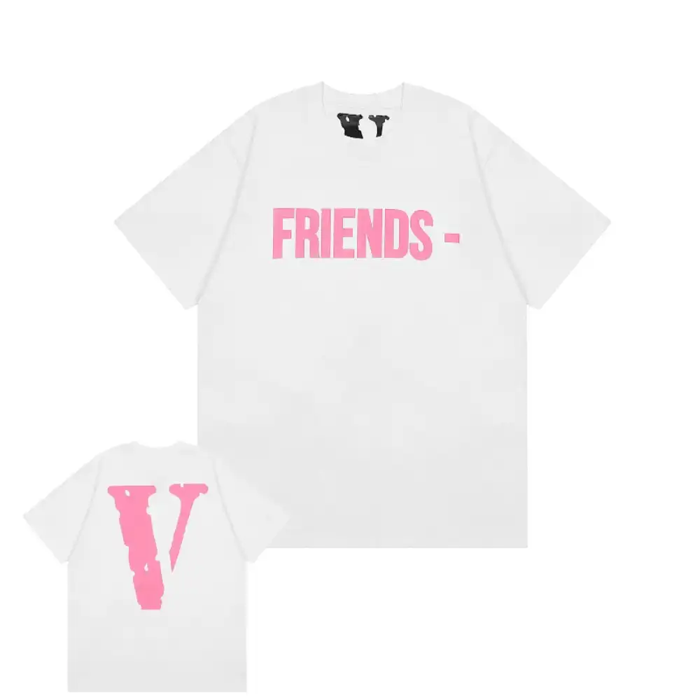 Vlone Friends Pink Big V Logo Tee (5)