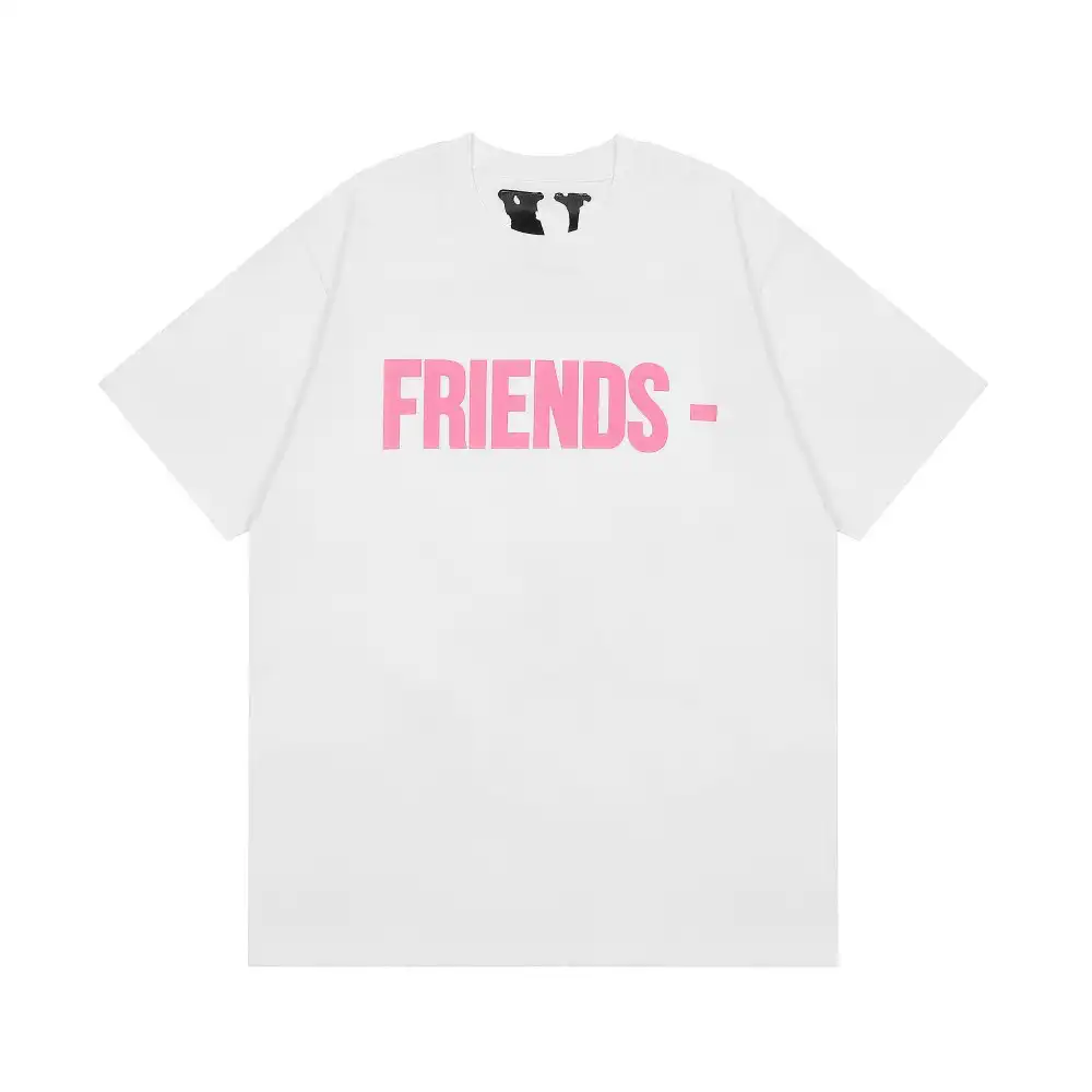 Vlone Friends Pink Big V Logo Tee (1)