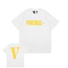 Vlone Friends - Yellow Big V Logo White Tee