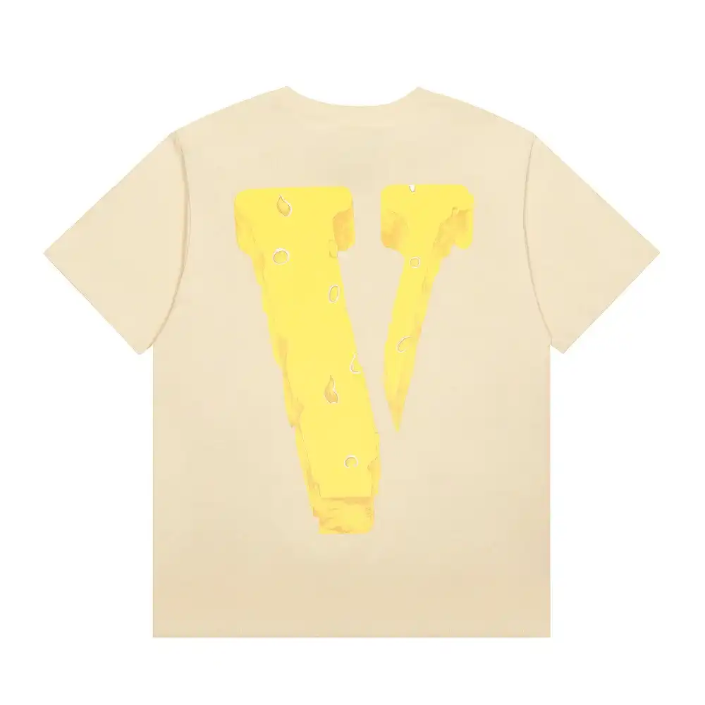 Vlone Friends - Yellow Cheese Big V Logo Tee (2)