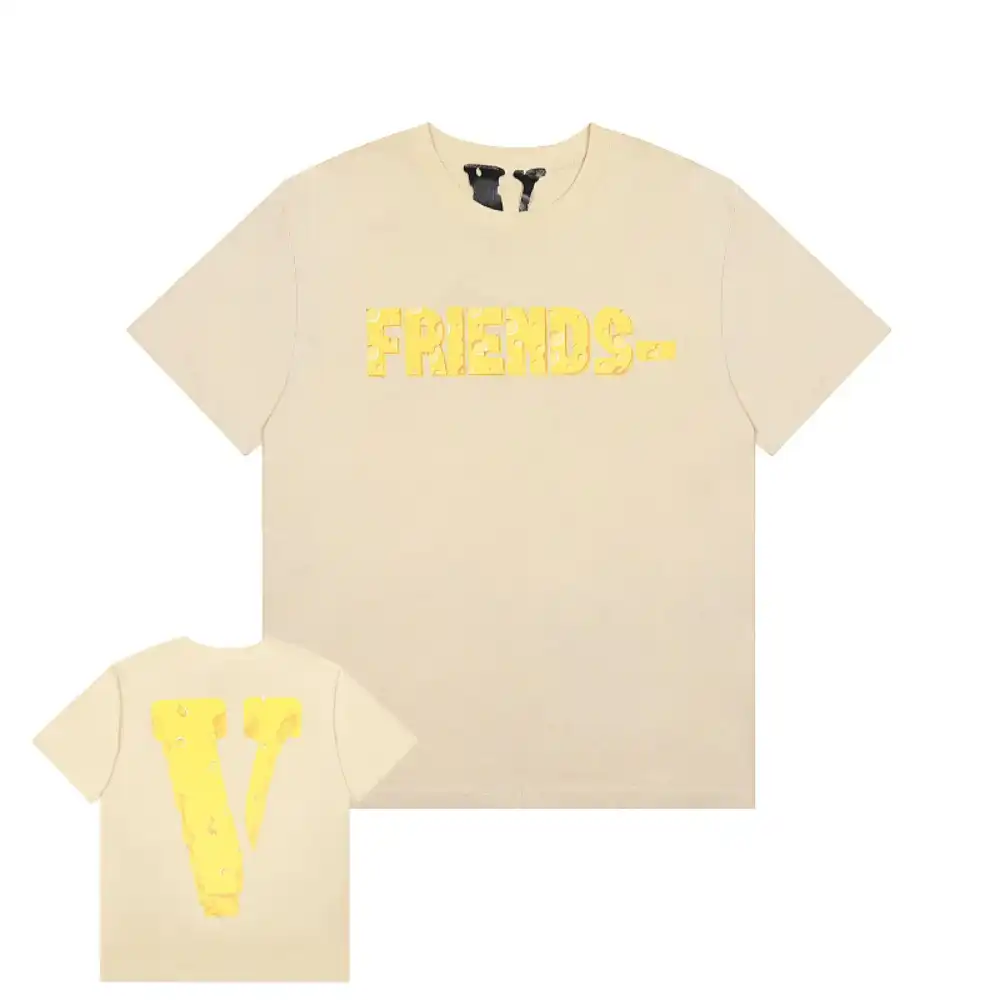 Vlone Friends - Yellow Cheese Big V Logo Tee (5)