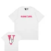 Vlone Love Rabbit Pink V White Tee