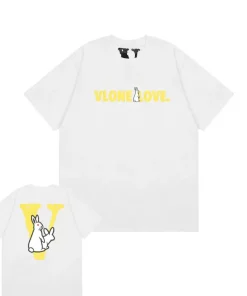 Vlone Love Rabbit Yellow V White Tee