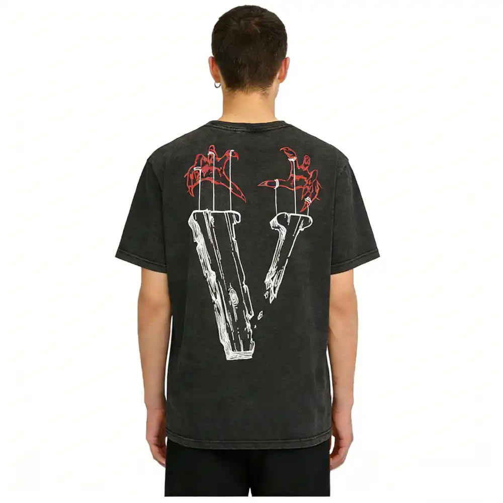 vlone Marionette Washed Retro T Shirt (9)