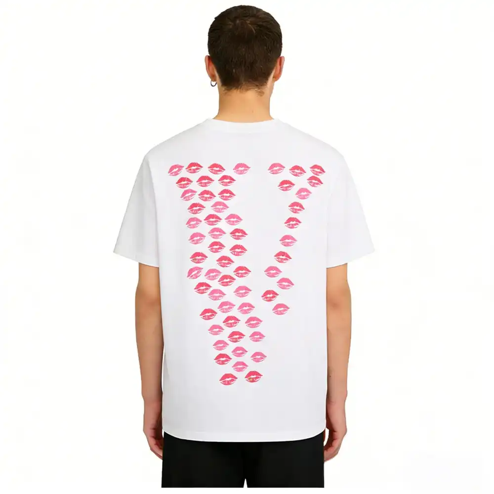 Pink Lip Prints T-shirt (8)
