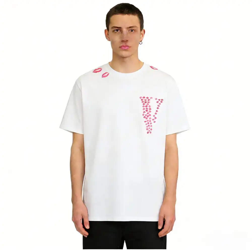 Pink Lip Prints T-shirt (1)