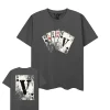 Vlone Poker Cards Grey Tee