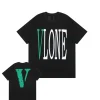 Vlone Staple Green Big V Logo Black Tee