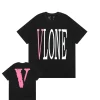 Vlone Staple Pink Big V Logo Black Tee