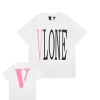 Vlone Staple Pink Big V Logo White Tee
