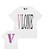 Vlone Staple Purple Big V Logo White Tee