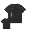 Vlone Staple Retro Blue Big V Logo Washed Black Tee