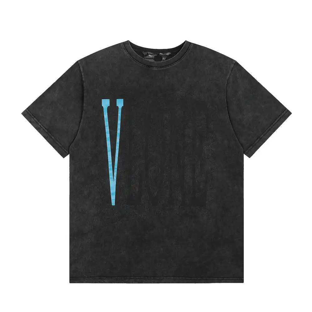 vlone STAPLE Washed Retro T Shirt Blue V (5)