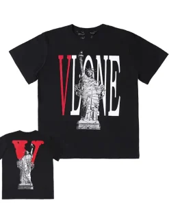 Vlone Staple Statue Of Liberty Black Tee