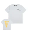 Vlone X 999 X Juice Wrld Yellow V Logo White Tee