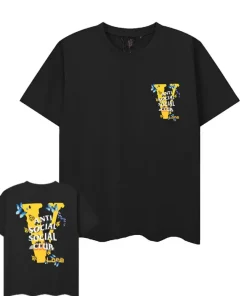 Vlone X Anti Social Social Club Black Tee