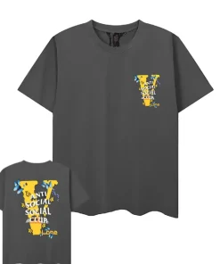 Vlone X Anti Social Social Club Grey Tee