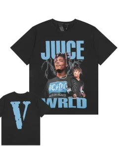 Vlone X Juice Wrld Back In Black Black Tee